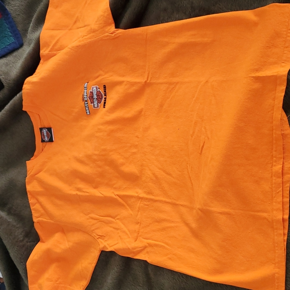Harley Davidson orange tshirt